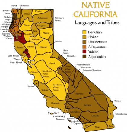 Map of Native California Languages and Tribes
